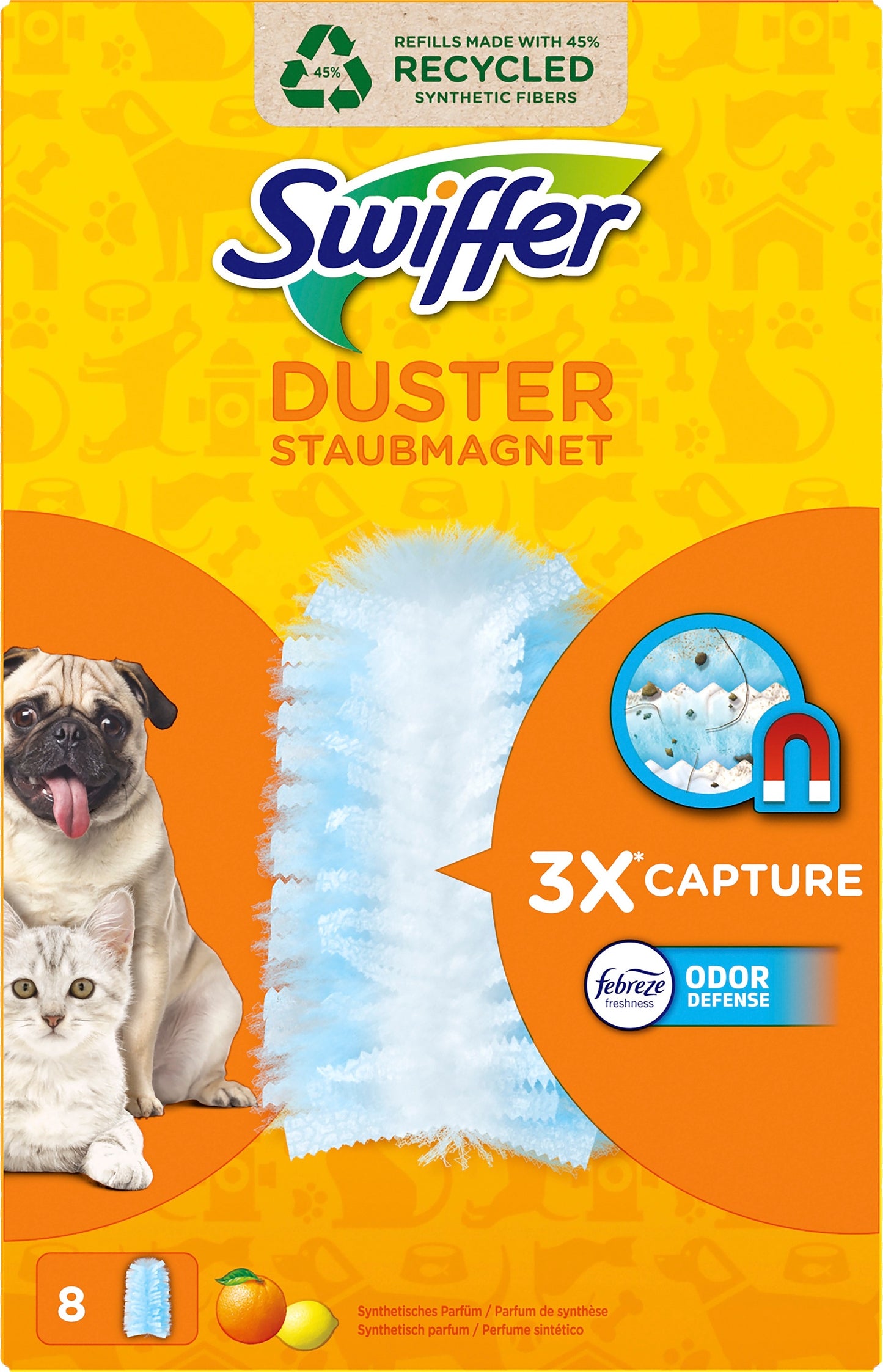 Swiffer Duster Pet Rengöringsdukar Refill 8-Pack