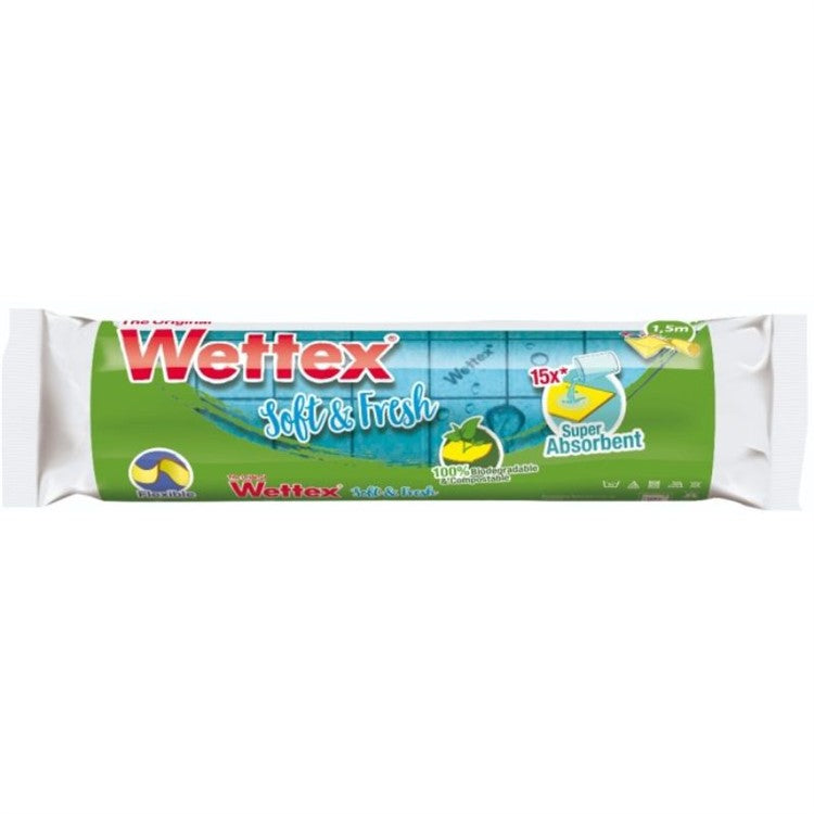 Wettex Soft Fresh Lime/Blå rulle 25x1,5 m