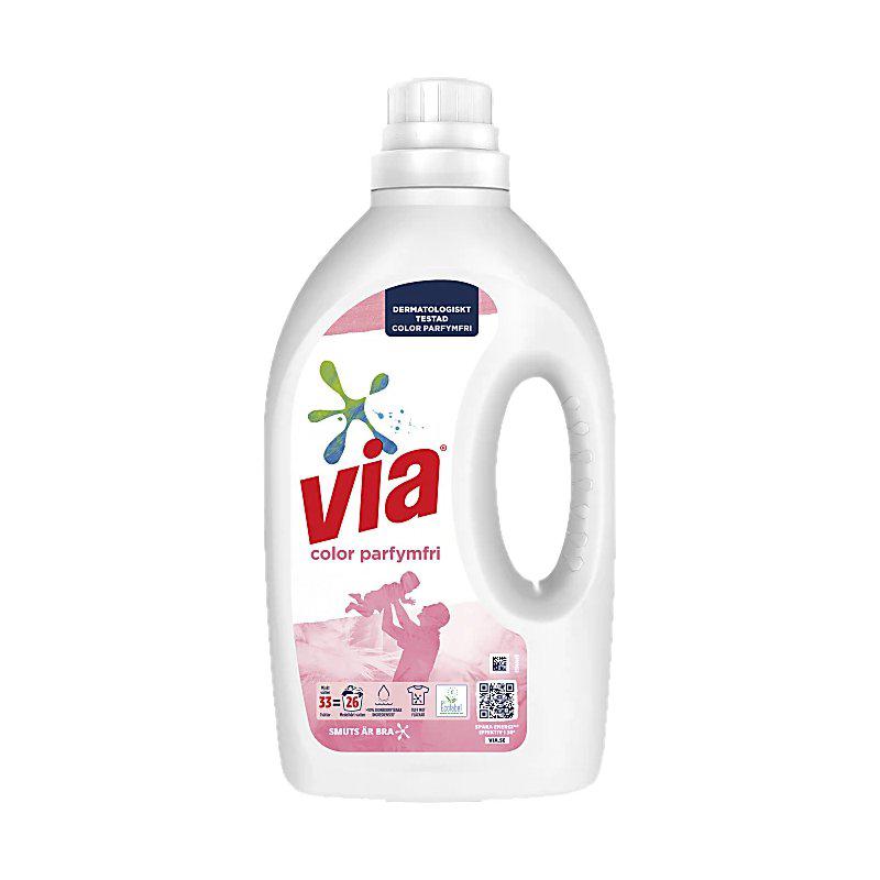 Via Tvättmedel Flytande Color Parfymfri 1320ml