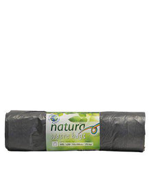 Natura avfallspåsar 30 L Grå Dragsnöre 20-Pack