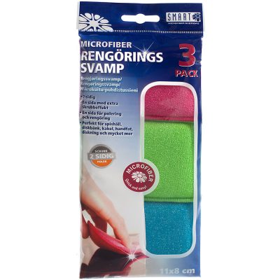 Smart Microfiber Rengöringssvamp 3-pack 11x8cm